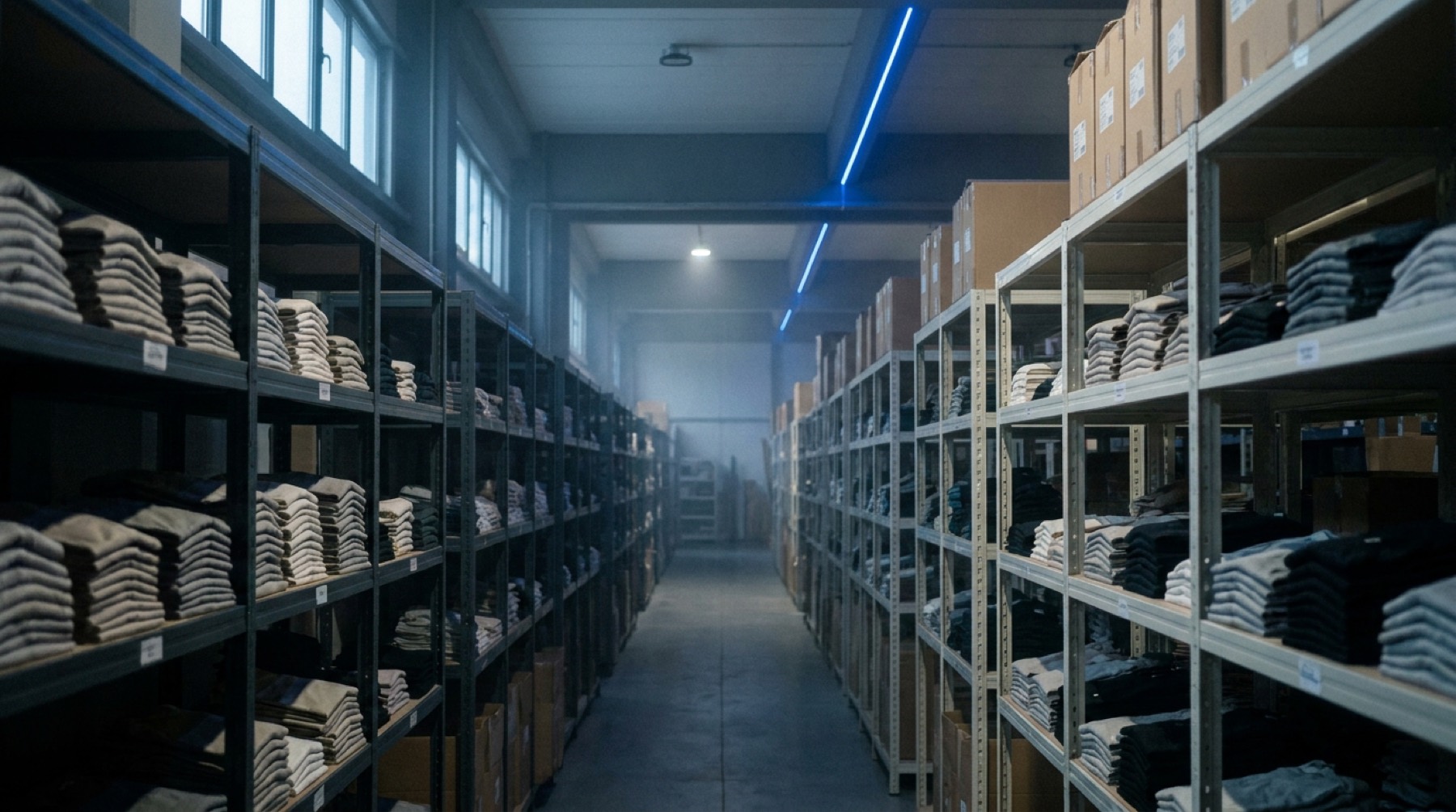 Clothing distribution warehouse